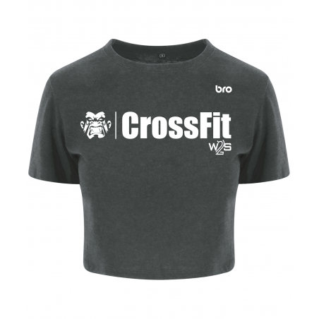 Crop Top Noir Femme - W2S CROSSFIT