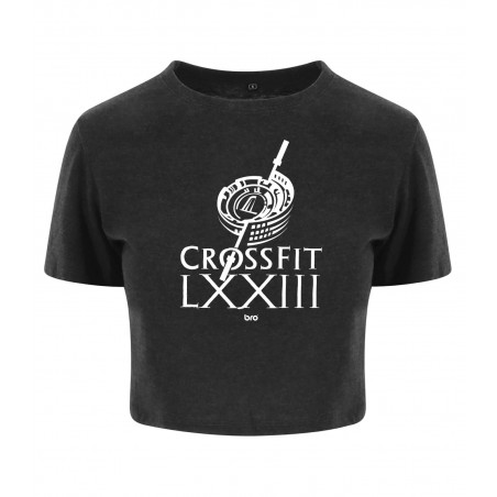 Crop Top Noir Femme - CROSSFIT LXXIII