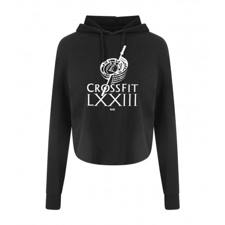Sweat Crop Top Noir - CROSSFIT LXXIII
