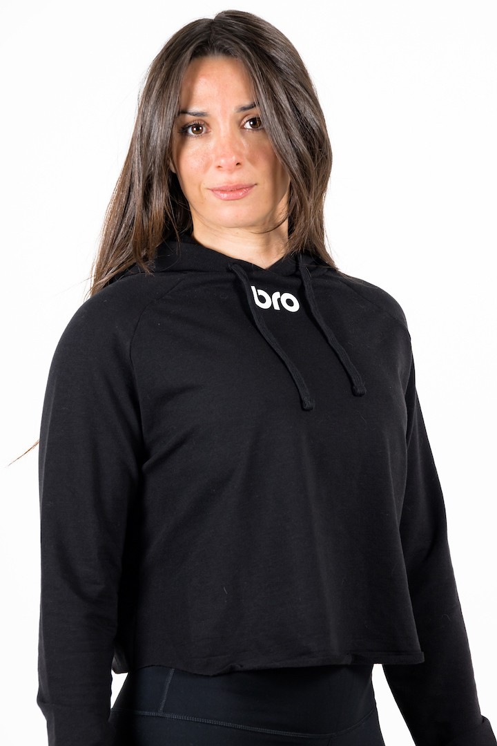 Sweat crop top noir hotsell