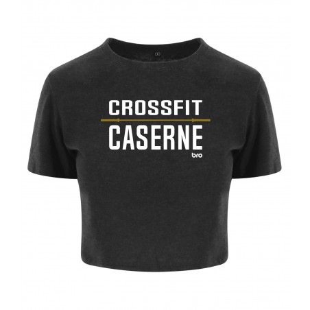 Crop Top Noir - CROSSFIT CASERNE