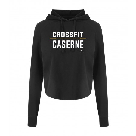 Sweat Crop Top Noir - CROSSFIT CASERNE