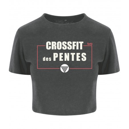 Crop Top Noir - CROSSFIT DES PENTES