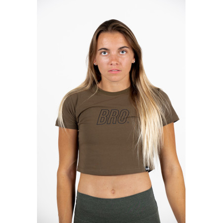 Women's Kaki Crop Top - Impact