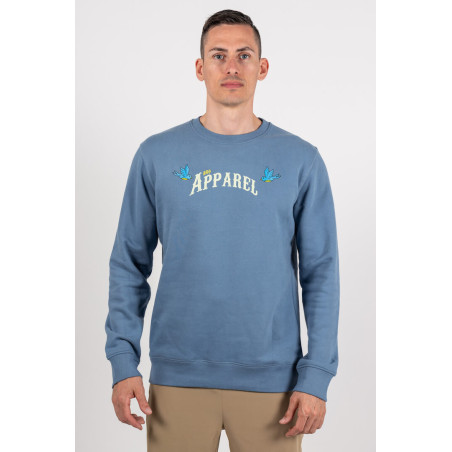 Unisex Crew Neck Hoodie Blue - Hiro