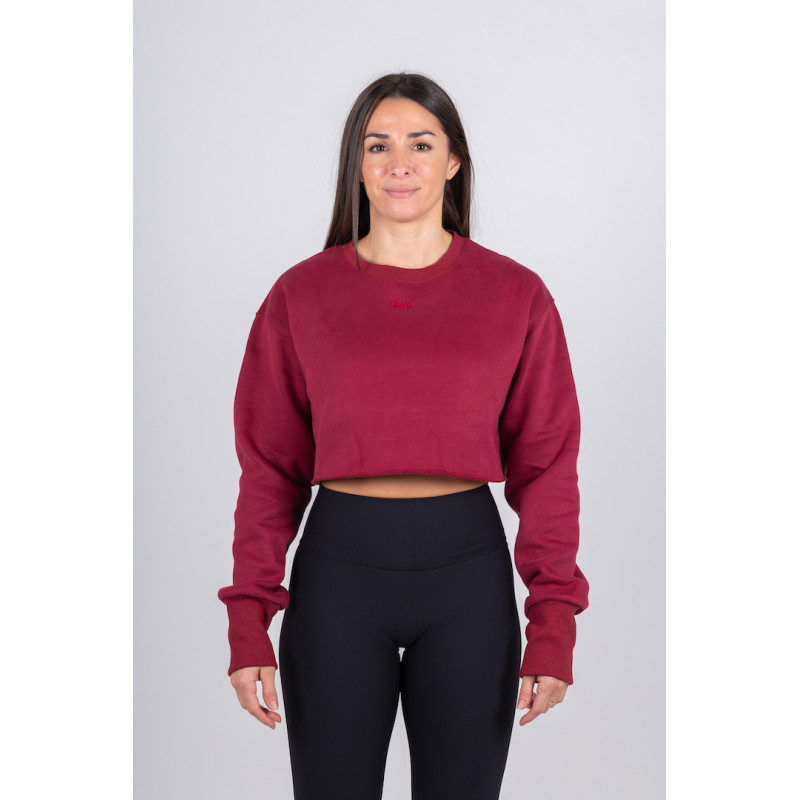 Sweat Crop Wine Red - PowerCrop | BRO SHOP