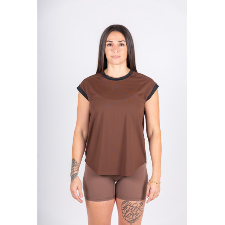 Women's Loose Gym Shirt Brown - Prformance