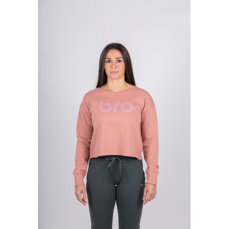 Women's Hoodie Crop Top Pink - Power Classic