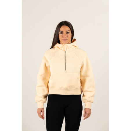 Women's Hoodie Cropped Apricot - UltraCozy