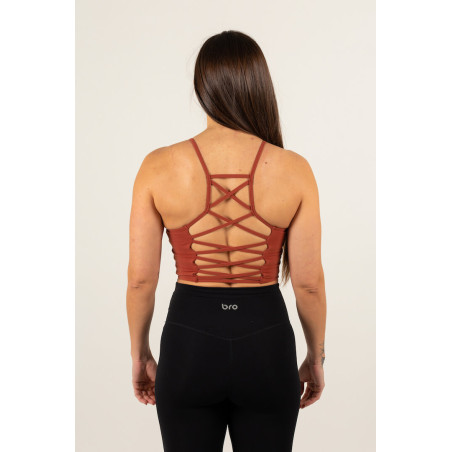 Women's Bra Coffee Red - Straps