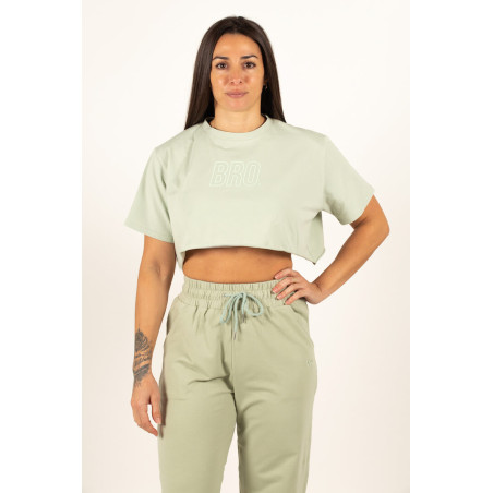 Women's Cropped Tee Light Green - PowerCrop