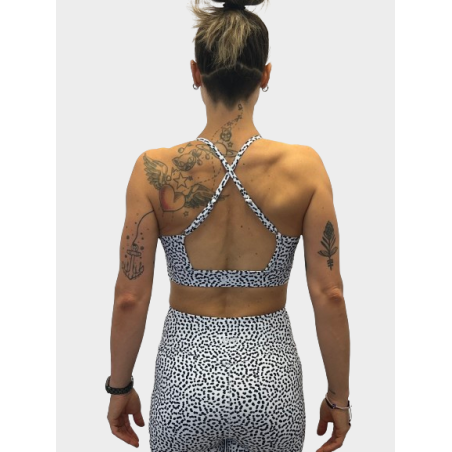 Women's Black and White Bra - Elevate