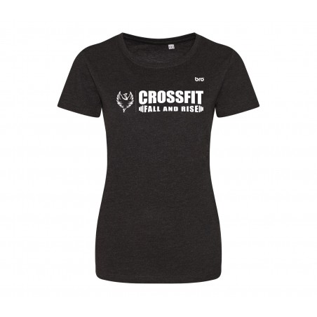 T-shirt Noir Femme - CrossFit Fall & Rise